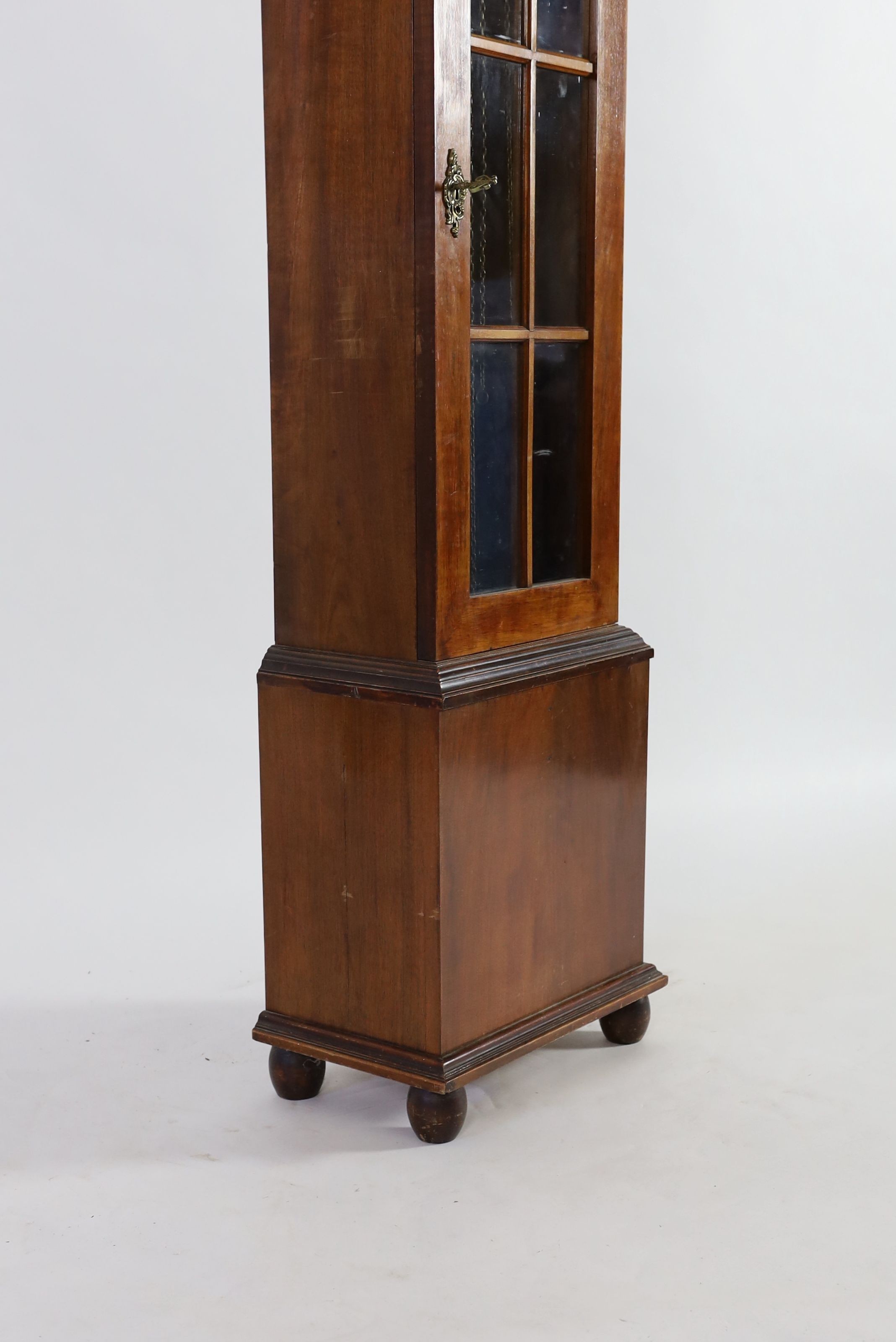 A mahogany cased 8 day longcase clock, by Anton Jagemann, Munchen, with 26cm dial, case 199cm high